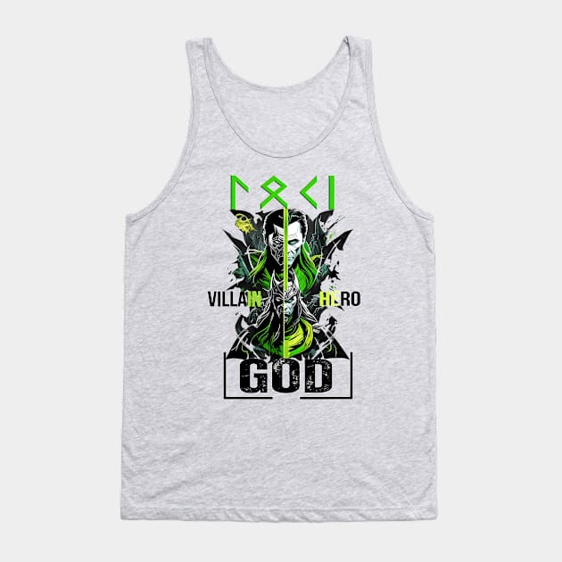 Loki Villain Hero God Tank Top by SkullTroops